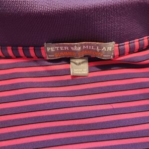 Peter Millar Summer Comfort Mens Striped Golf Shirt Size XL